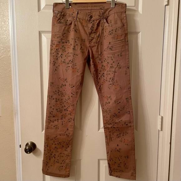 NWT Citizens of Humanity Mandy Jeans High Waist Retro Slim Roll Up Floral - Picture 11 of 12